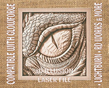 DRAGON EYE 3d illusion & laser-ready files 3DWave.us